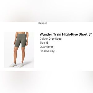 Lululemon Athletica Gray Bike Shorts High-Rise Moisture-Wicking